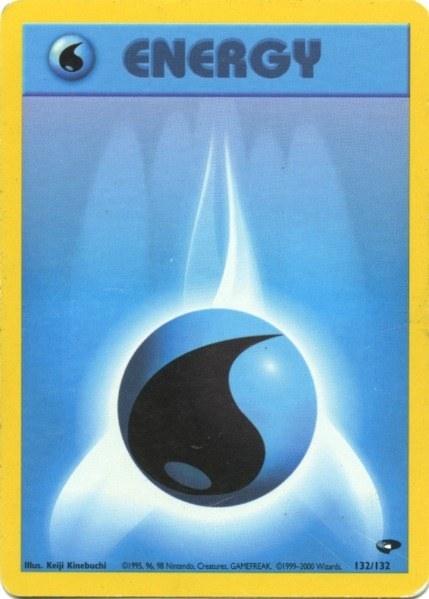 Water Energy (132/132) [Gym Challenge Unlimited] card featuring a blue energy sphere design.