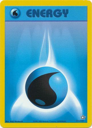 Water Energy (111/111) [Neo Genesis Unlimited] card featuring a blue energy symbol.