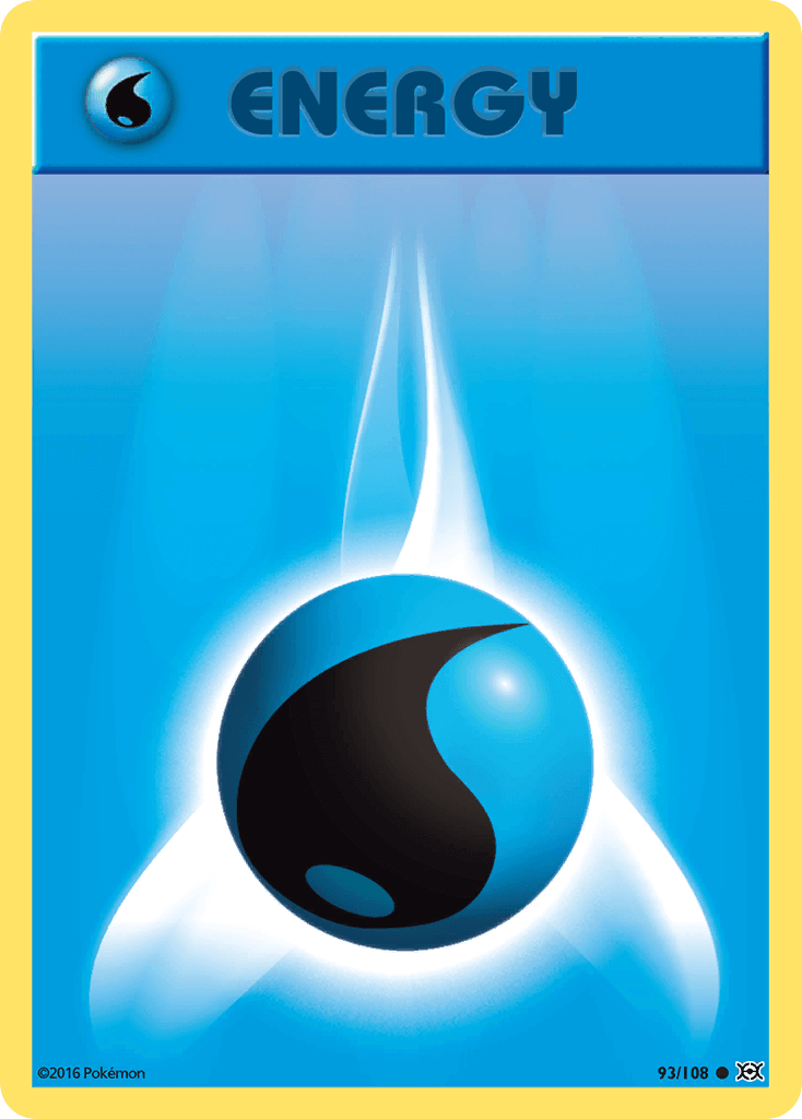 Water Energy (93/108) [XY: Evolutions] card featuring a blue energy symbol.