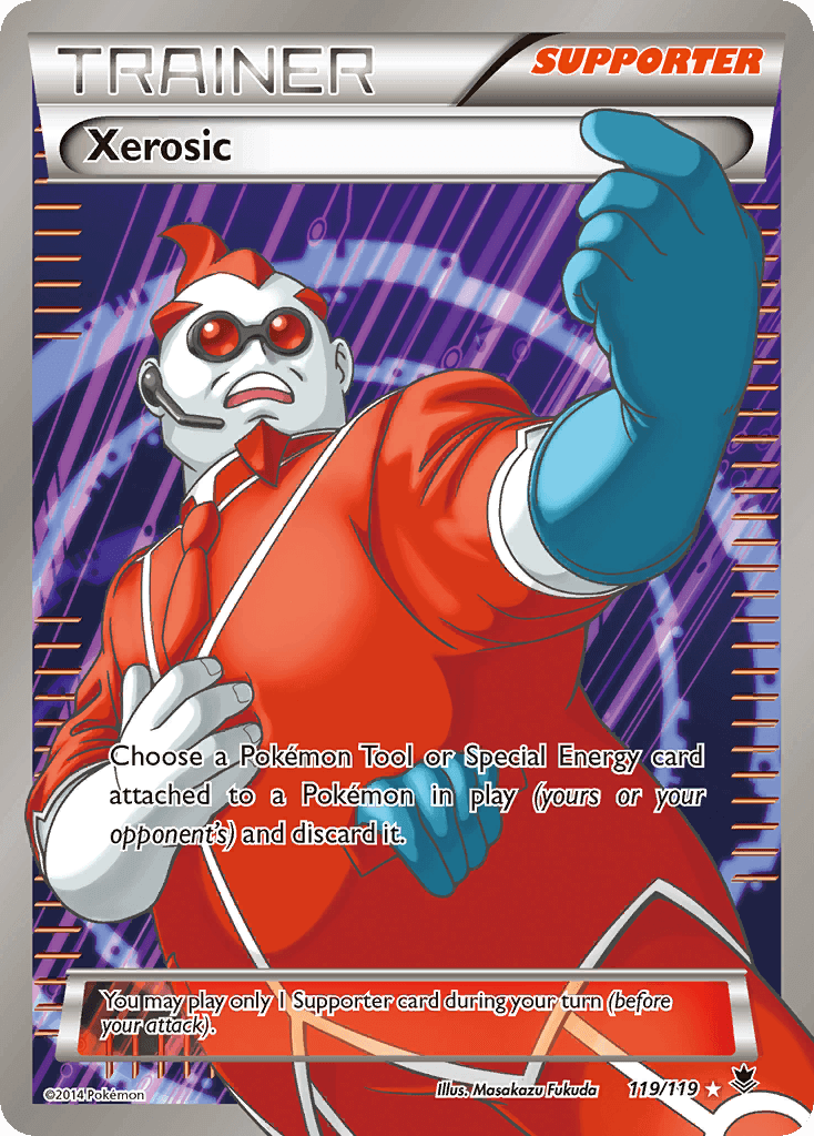 Xerosic (119/119) [XY: Phantom Forces] Ultra Rare Supporter card featuring a character in action.