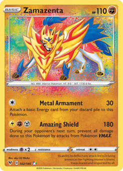 Zamazenta (102/185) [Sword & Shield: Vivid Voltage] Ultra Rare fighting type Pokémon card