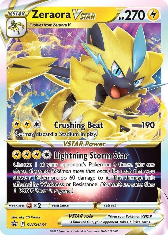 Zeraora VSTAR (SWSH265) [Sword & Shield: Black Star Promos] Lightning-type Pokémon card with VSTAR Power.