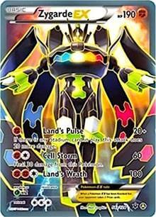 Zygarde EX (54a/124) (Alternate Art Promo) [XY: Fates Collide] featuring Land's Pulse, Cell Storm, and Land's Wrath.